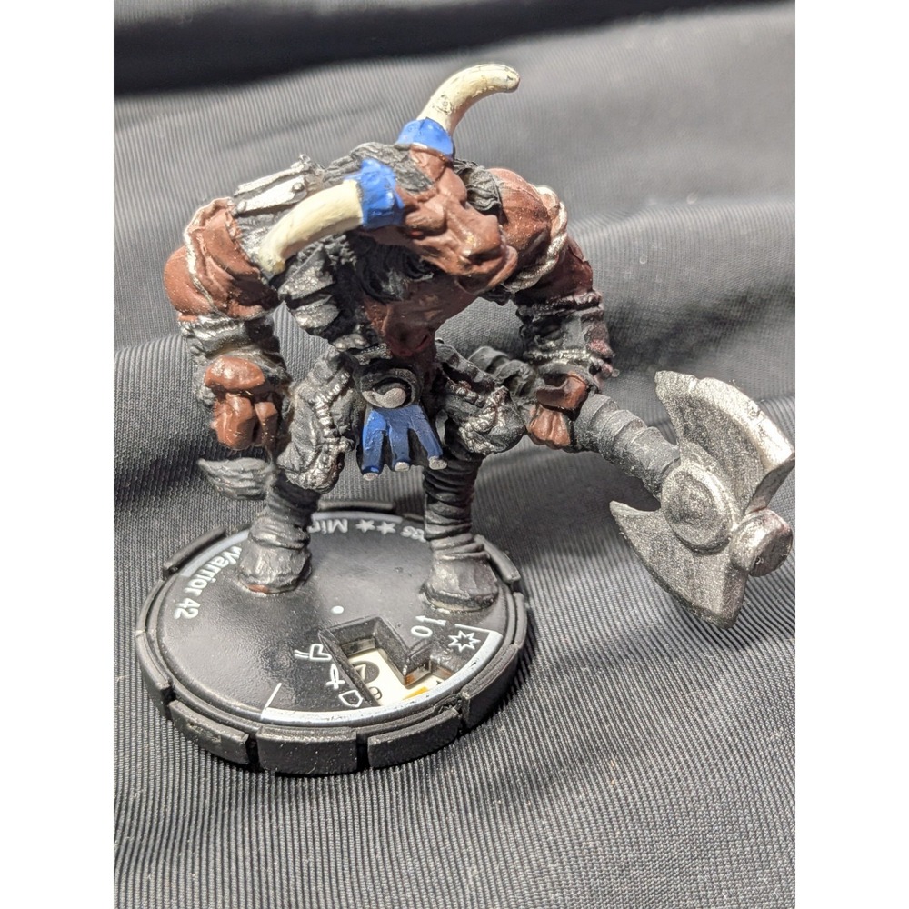 2001 Mage Knight Dungeons Minotaur Warrior Miniature Figure By WizKids #42